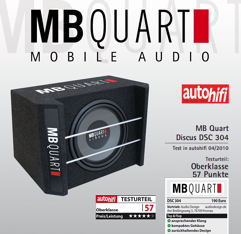 MB Quart DSC 304 12 "(30 cm) Bass Reflex Subbox DSC304 