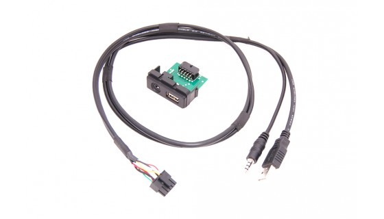 RTA 005.370-0 USB cable kit specific vehicle , Mazda USB 2.0 + AUX connector L = 68cm