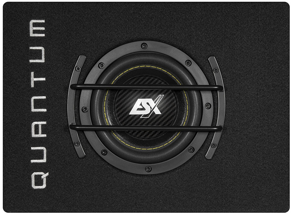 ESX QXB6A Aktiv Subwoofer System 16,5 cm (6.5") Bassreflex 500 Watt mit Basspegel-Kabelfernbedienung