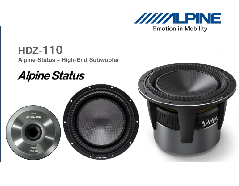 Alpine HDZ-110 28 cm (11-Zoll) Subwoofer 400 Watt RMS Alpine Status