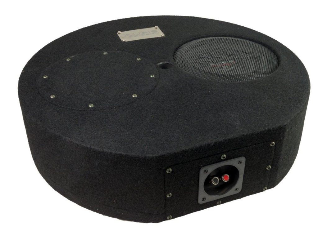 Audio System SUBFRAME R08 FLAT Active-2 EVO Bassreflexgehäuse fürs Reserverad mit 2x R 08 FLAT EVO + CO-200.1 
