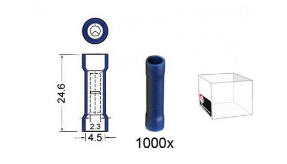 RTA 151.416-3 Stoßverbinder, BLAU 2,3-4,5 mm im 1000er Pack