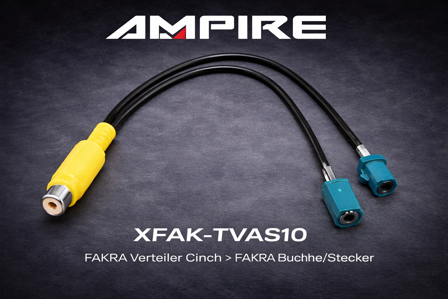AMPIRE XFAK-TVAS10 FAKRA Video Verteiler Cinch > FAKRA Buchse/Stecker