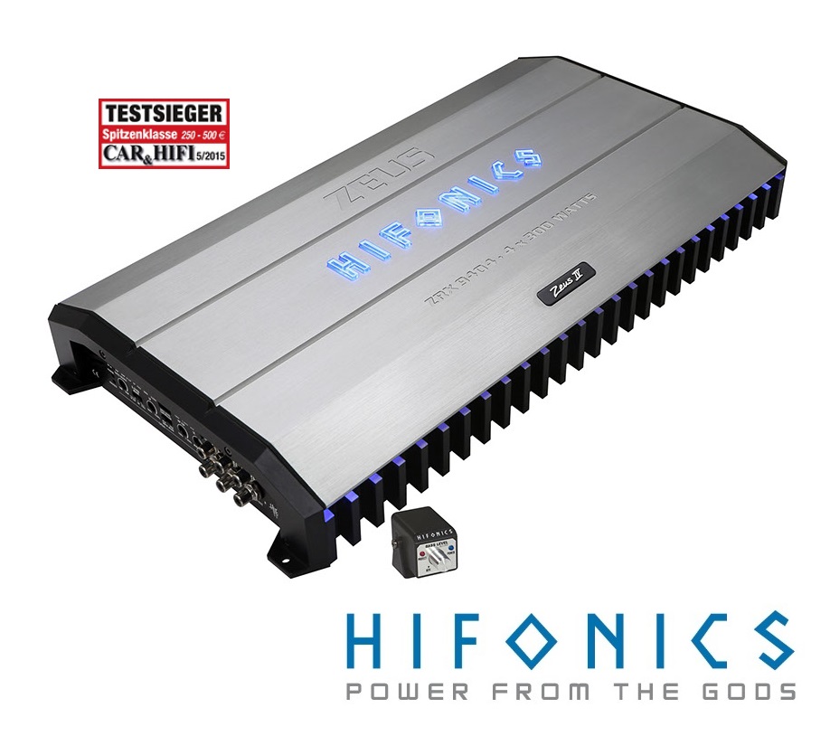 HIFONICS ZRX-9404 ZEUS-SERIE AMP Class A/B Analog 4-Kanal Verstärker 1200 Watt