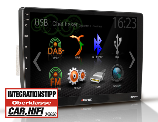 ZENEC Z-E1010 2-Din Autoradio Plug & Play Infotainer für VW & Skoda mit 10" Zoll Display 