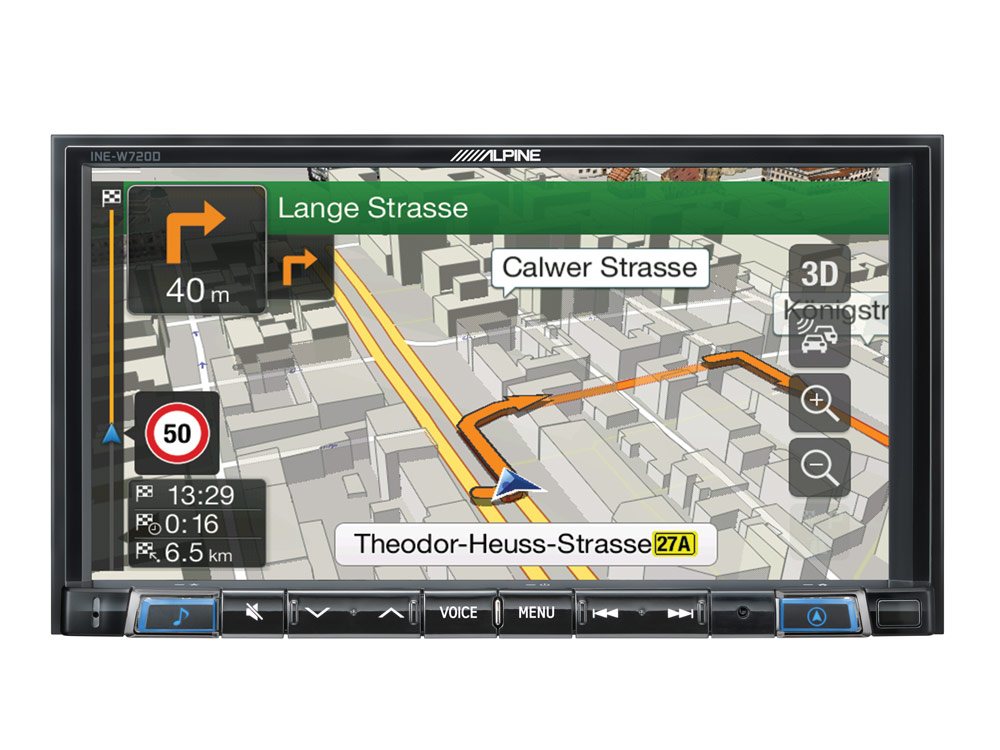Alpine INE-W720DC Navigationssystem mit DAB+, 7-Zoll Display, Wohnmobil- & LKW-Software vorinstalliert, Apple CarPlay und Android Auto Unterstützung