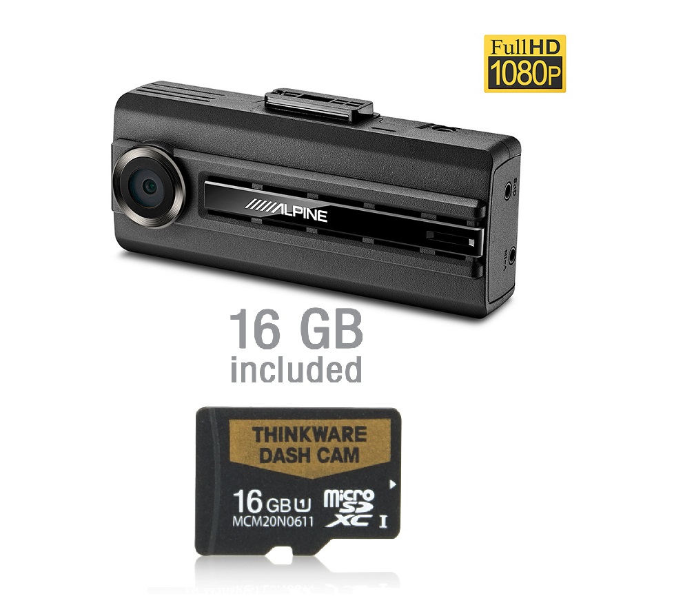 Alpine DVR-C310S Premium Front Dashcam mit WiFi inkl. MicroSD Card 16 GB 