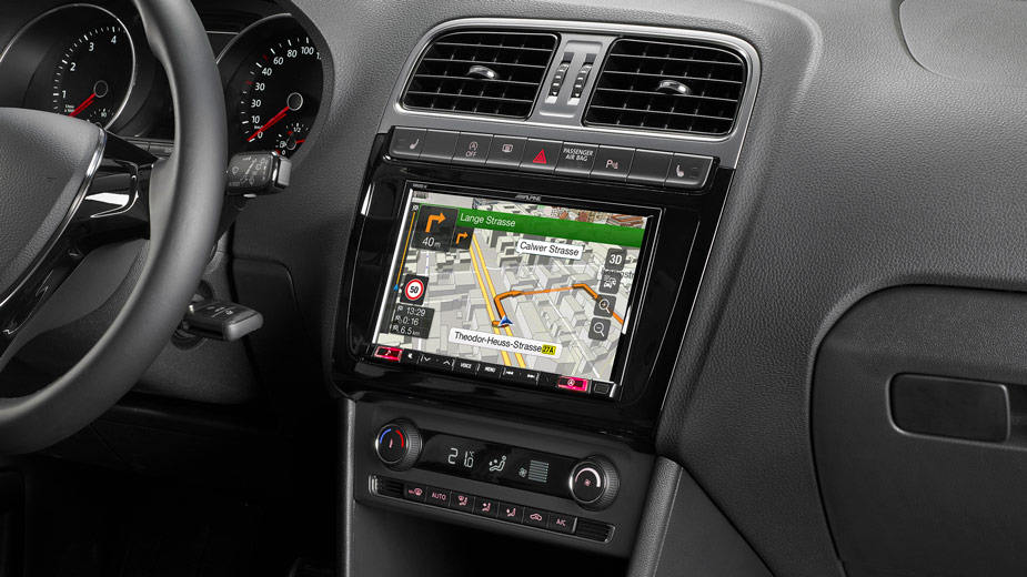 Alpine X803D-P6C 8-Zoll Premium-Infotainment-System für Volkswagen Polo 5 / GTI (6C) mit Navigationssystem, Apple CarPlay und Android Auto Unterstützung 