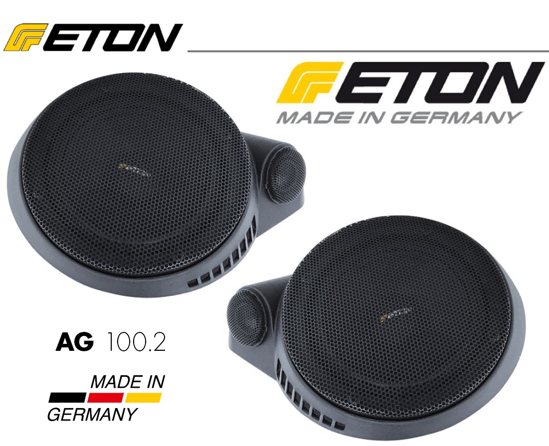ETON AG100.2 10 cm 2-Wege Compo im Aufbaugehäuse 1 Paar geeignet für z.B. Deckenmontage in Wohnmobilen/Reisemobilen. 