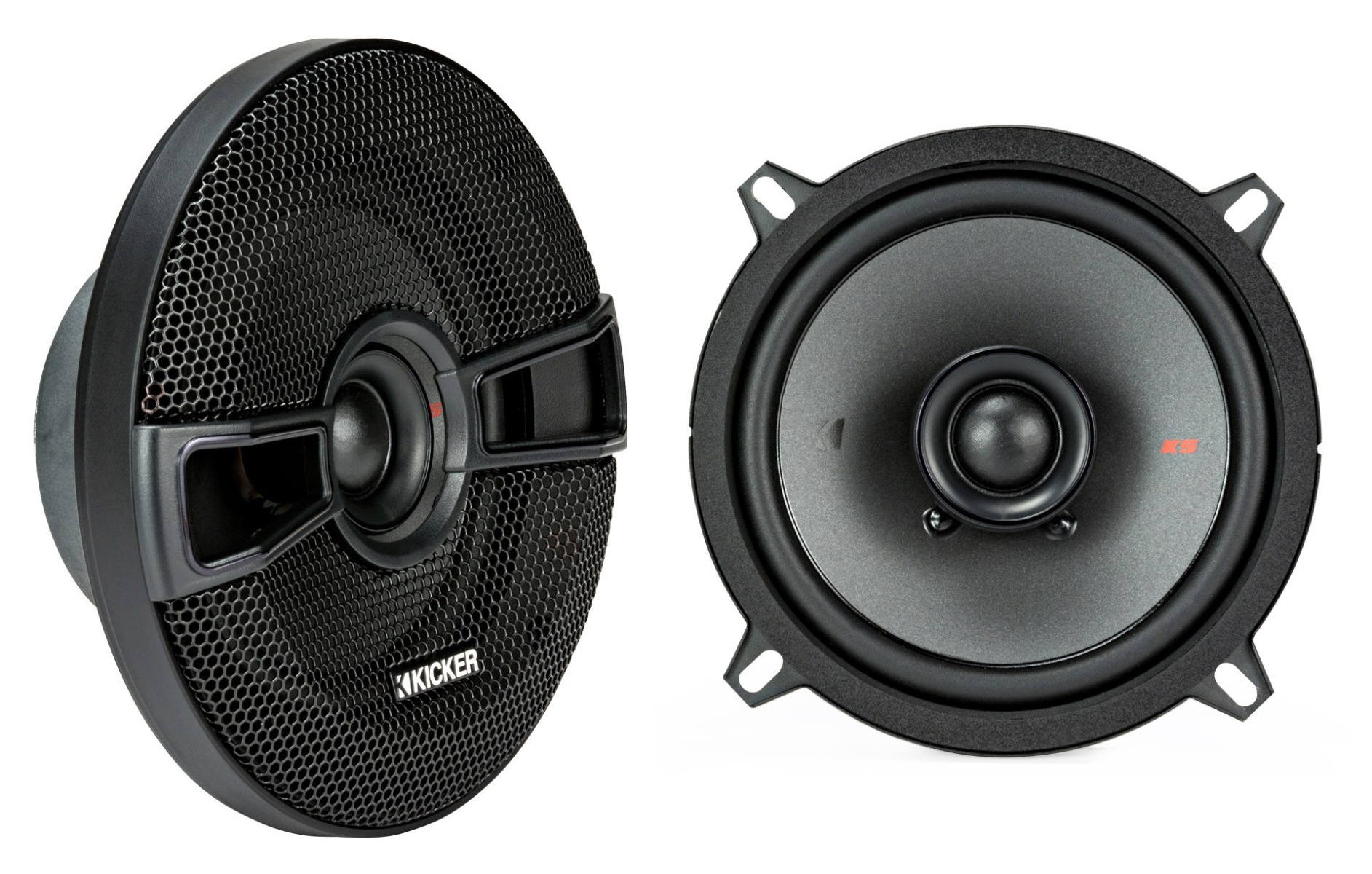 KICKER KSC504 Koax 13 cm Koaxial-Lautsprecher Paar, mit Grill 150 Watt