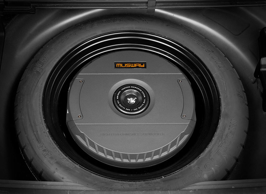 Ground Zero GZCS 10SUB Gehäusesubwoofer Für De Reserveradmulde Mt 300 Watt Auto-Subwoofer