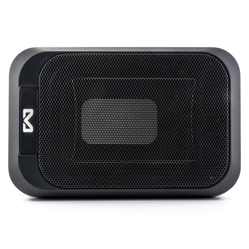 AMPIRE ACTIVE9-SQ Aktiv-Subwoofer, 7"x9", 230/460 Watt mit "Auto Turn-On" mit Bass Level Fernbedienung 