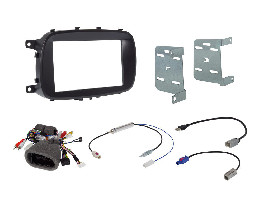 Alpine KIT-7FI-500X 7-Zoll Einbauset für Fiat 500X (334) 2 DIN Installations-Set