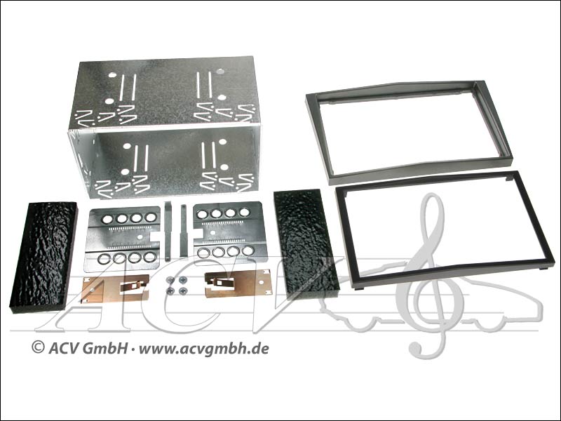 Double-DIN installation caoutchouc kit tactile Opel Zafira 2005 - Anthracite> 