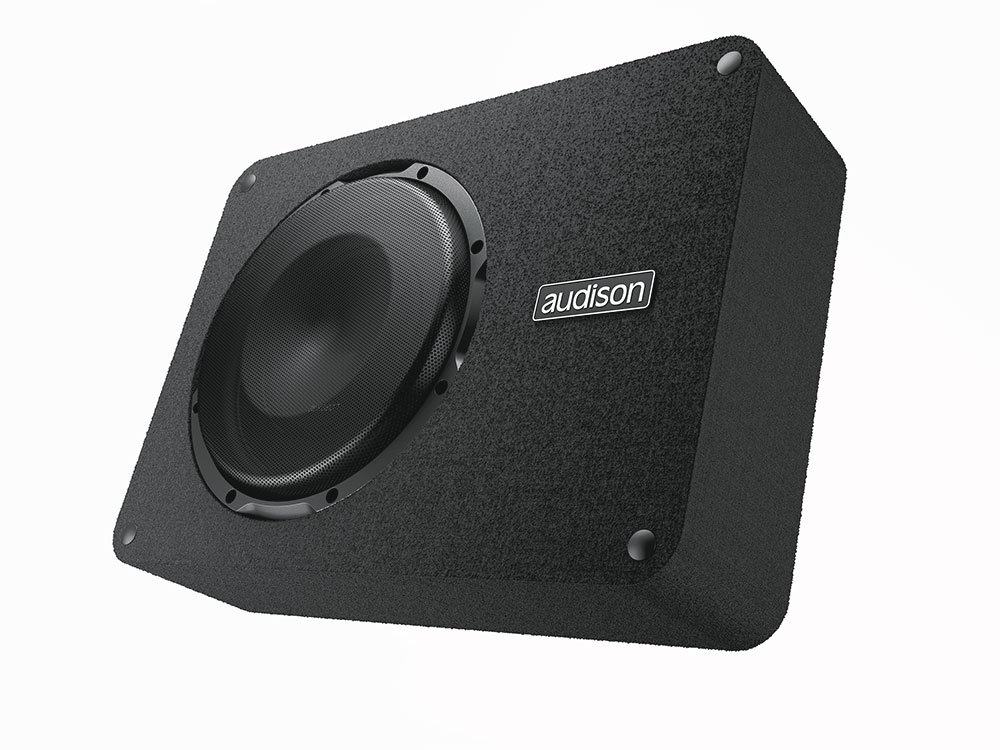 Audison APBX 10 DS - SUB BOX SEALED 250mm 4+4Ohm 25 cm Subwoofer im geschlossenen Gehäuse , 400 WRMS., 2 x 4 Ohm