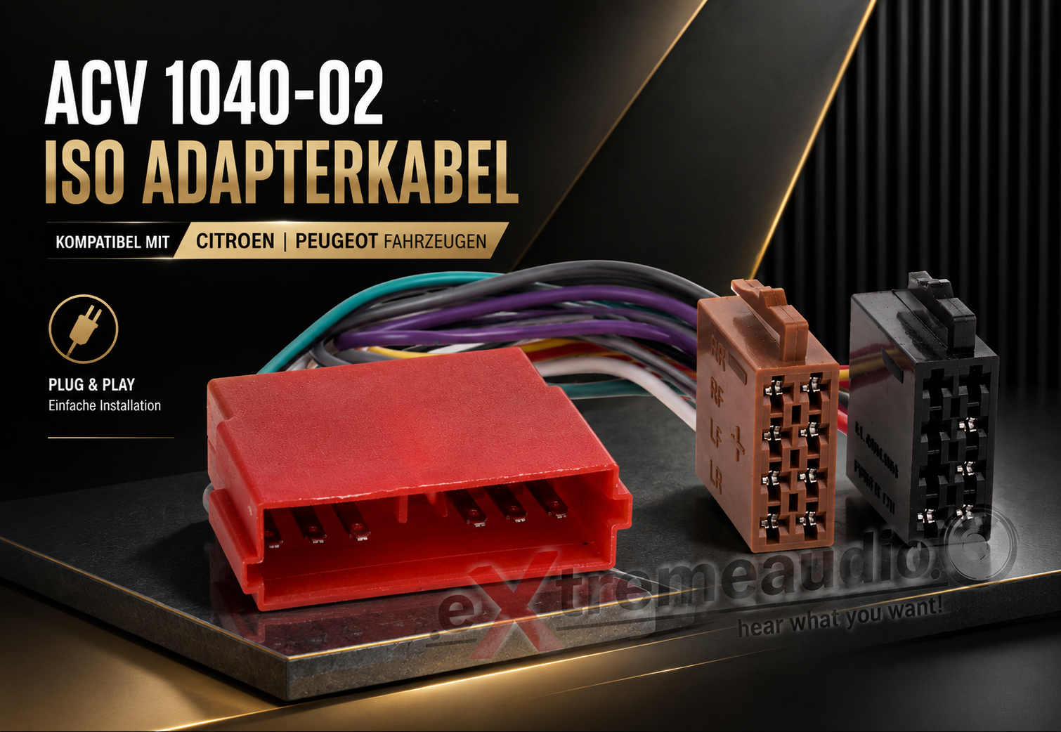 ACV 1040-1002 Radio cavo Citroen / Peugeot 