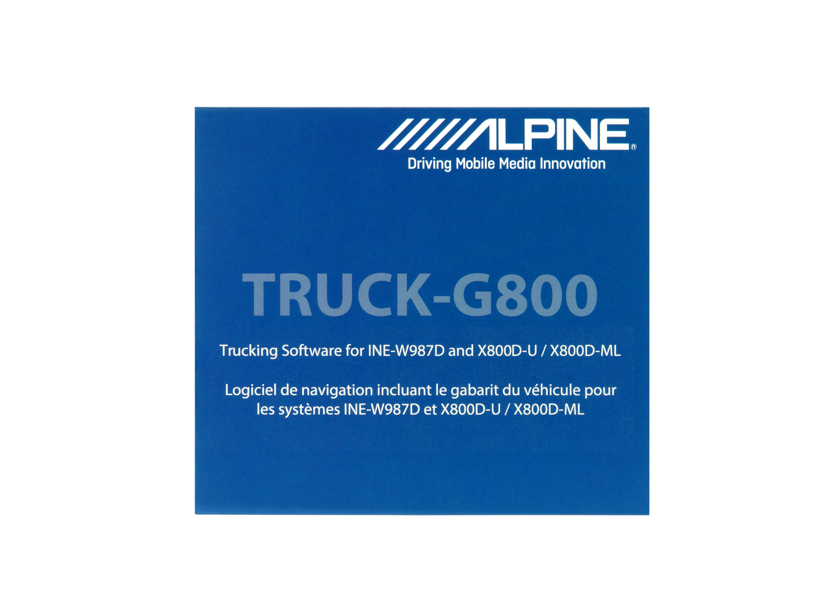 Alpine TRUCK-G800 Camping, Caravan & LKW Software für INE-W987D / X800D-U / X800D-ML / X800D-V / X800D-V447 / X800D-S906