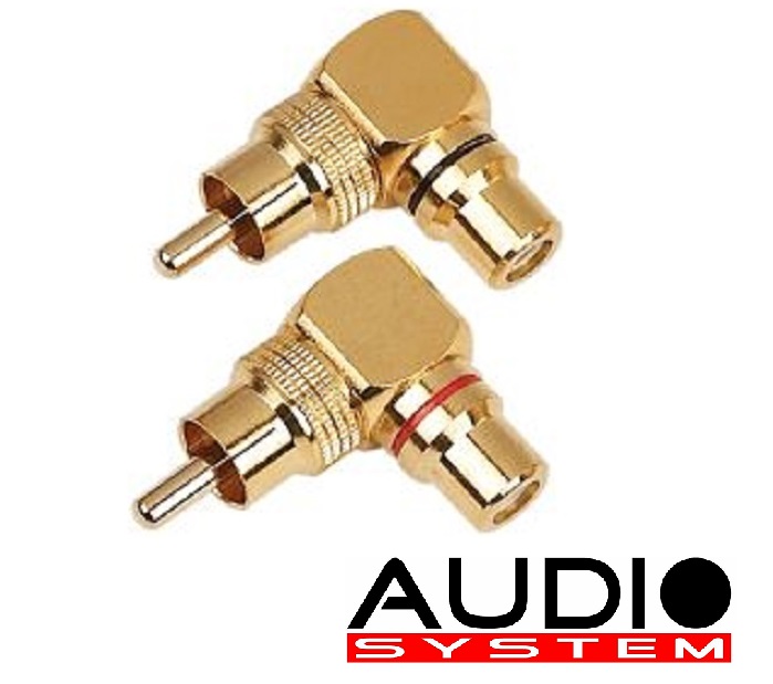 Audio System Z-RCA EXT C 90° Cinch-Stecker auf Cinch-Kupplung Cinchverbinder 1 Paar