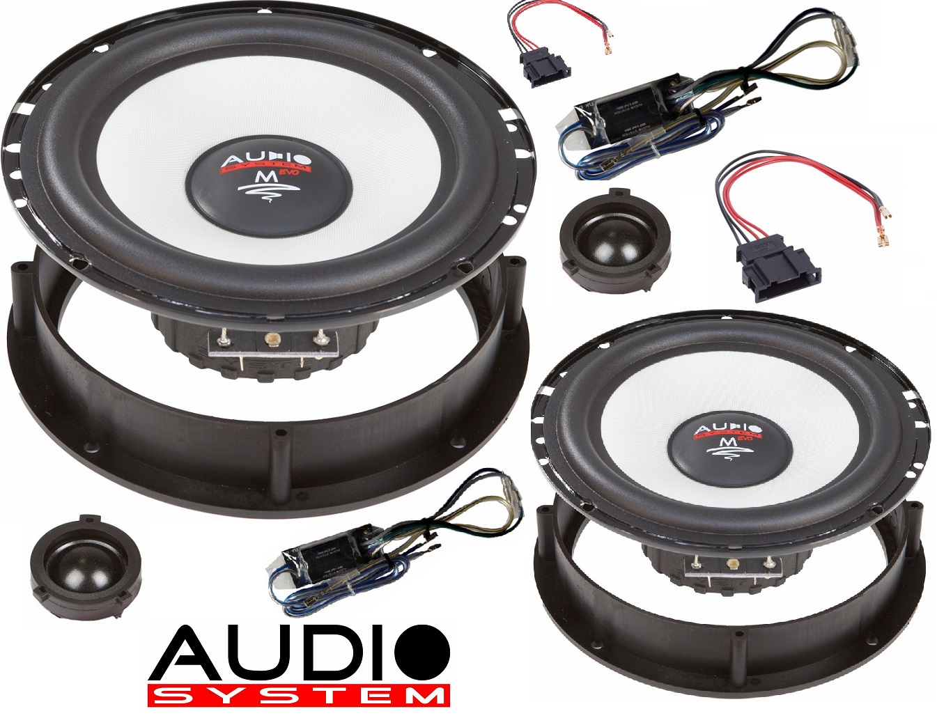 Audio System M 165 LUPO, AROSA EVO 2 - 16,5cm 2-Wege Lautsprecher VW LUPO, SEAT AROSA, SEAT MII, SKODA CITY GO, VW UP 