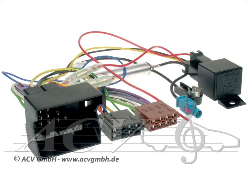 ACV 1230-47 Opel ISO Adaptateur dantenne avec alimentation fantôme 