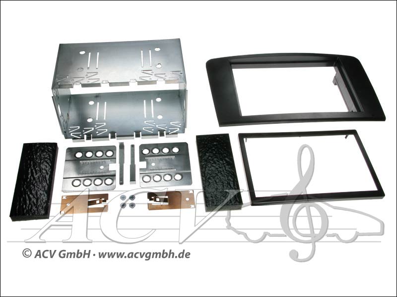 Double-DIN installation kit Rubber Touch Mercedes M-Class (W164) 