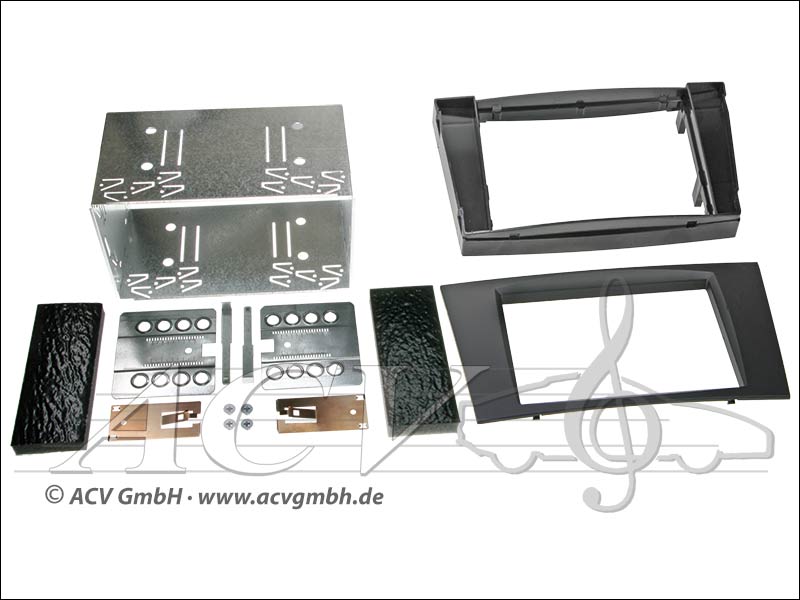 Double-DIN installation kit Rubber Touch Mercedes E-Class (W211) 
