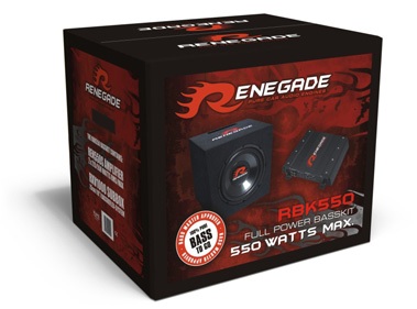 Renegade RBK550 Basskit 550 Watt mit 2-Kanal Verstärker [Verstärker + Subwoofer]