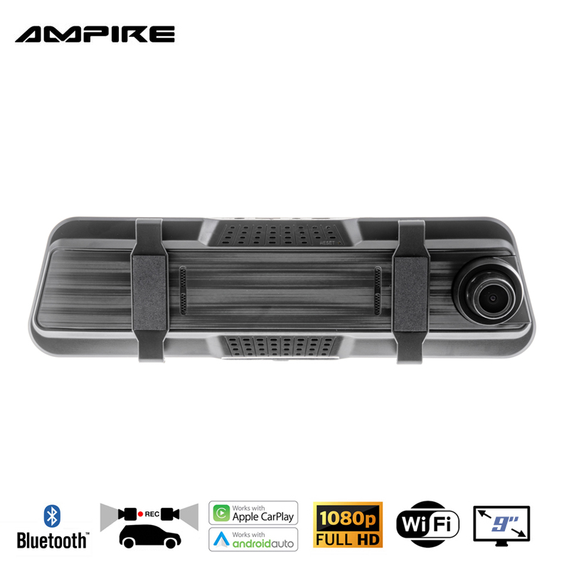 AMPIRE CPS090 Smartphone Spiegelmonitor 22.9cm (9") mit AHD Dual-Dashcam & RFK-Funktion