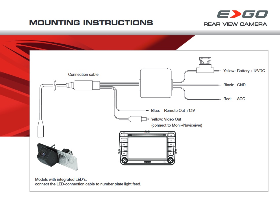 ZENEC RCE4002> ZE-E GO Honda Rearview 