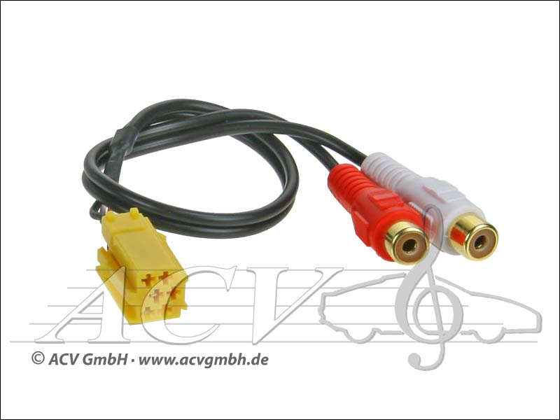 ACV 1424-08 AUX Adapter für Alfa / Fiat 6-Pol Mini-ISO gelb