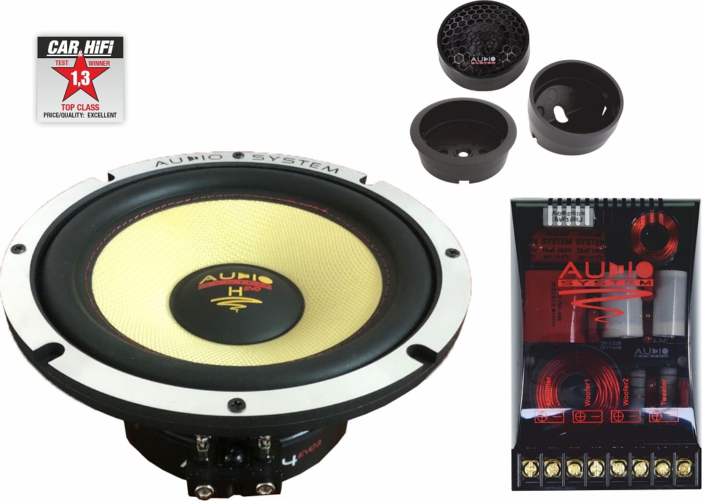 Audio System H 165 EVO 2 Helon SERIES 2-OHM 16,5cm 2-Wege System EXTREM KICKBASS Lautsprecher